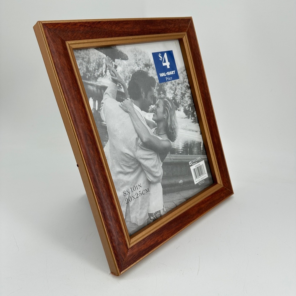 Decorel 8x10 Picture Frame Two Tone Wood Grain Finish Red Brown Tan 4WWT80W